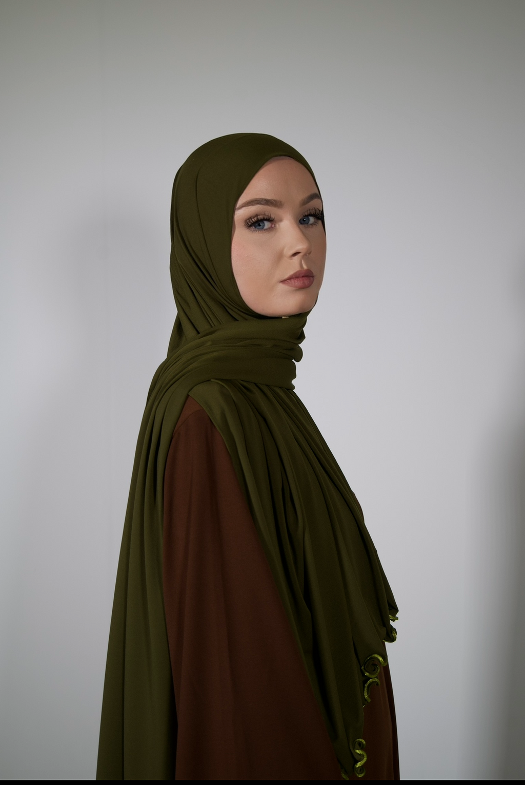 OLIVE NOIR- Premium Ripple Jersey