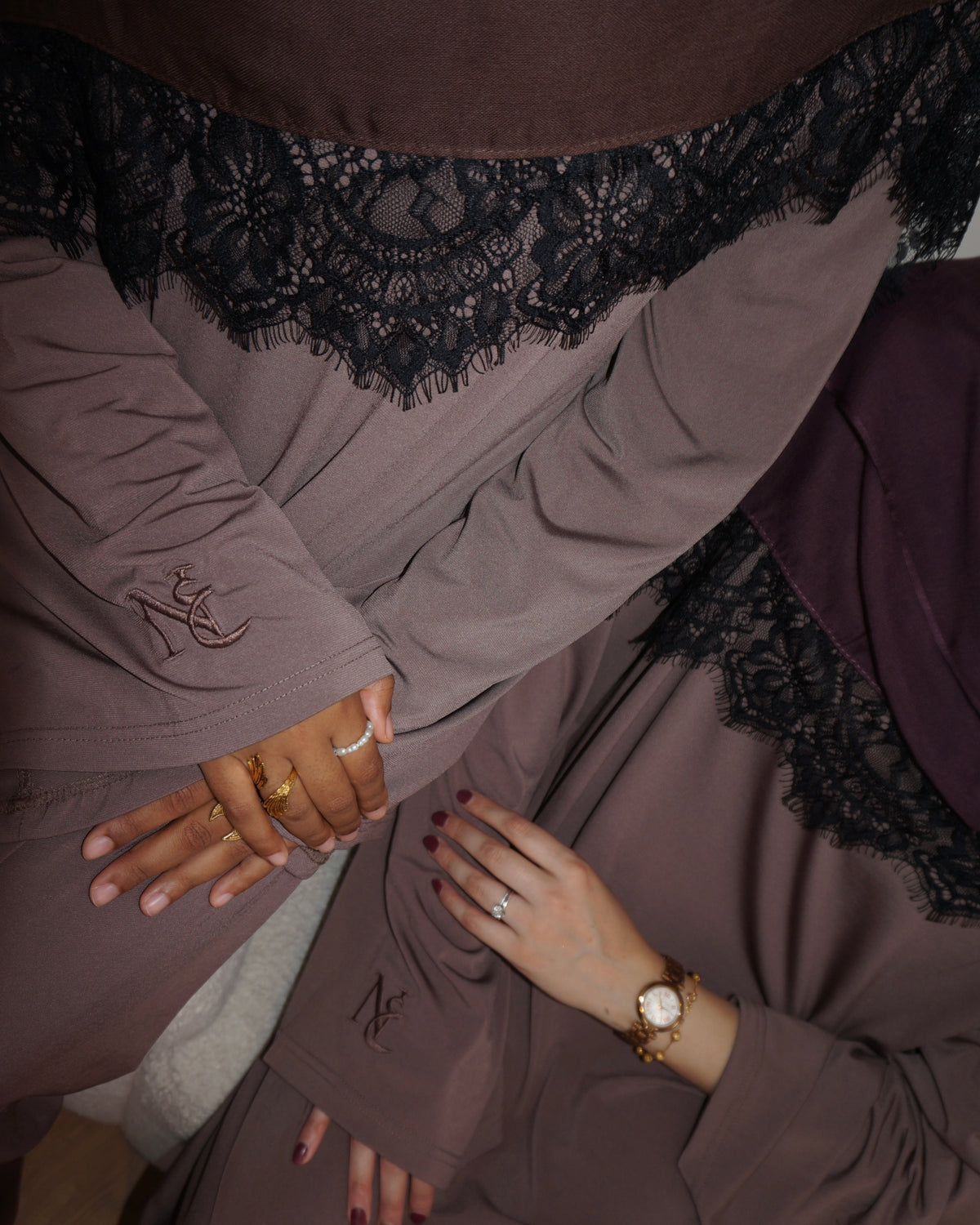 PLUM CHESTNUT- Premium Jersey Abaya