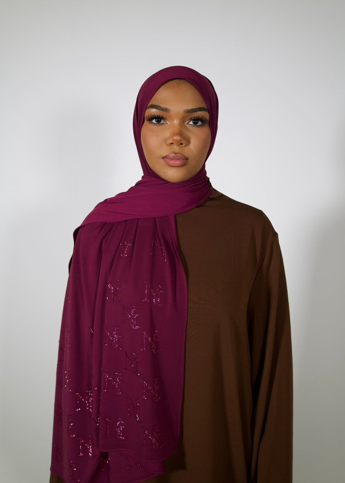 PLUM NOIR- Premium Rhinestone Jersey