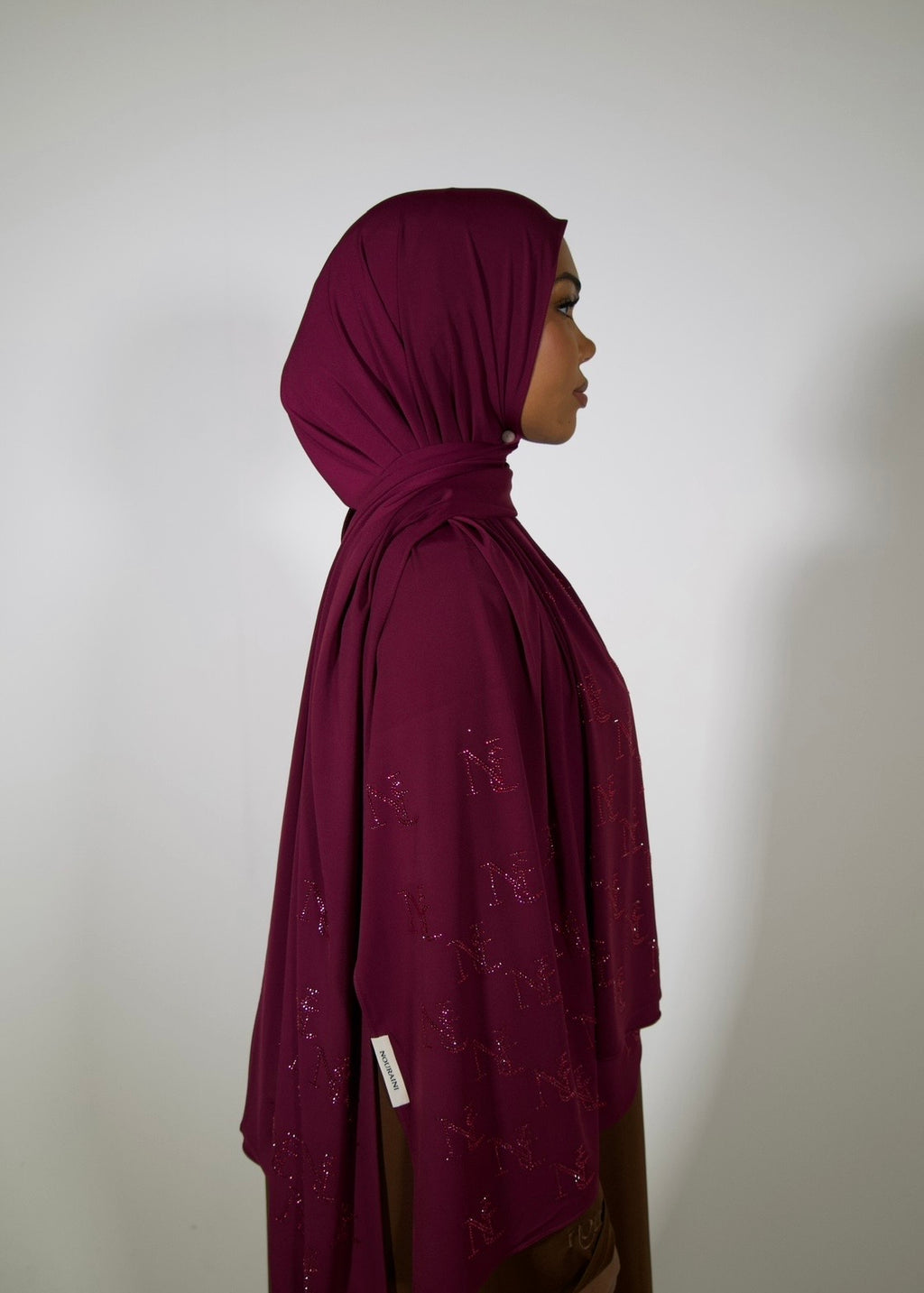 PLUM NOIR- Premium Rhinestone Jersey