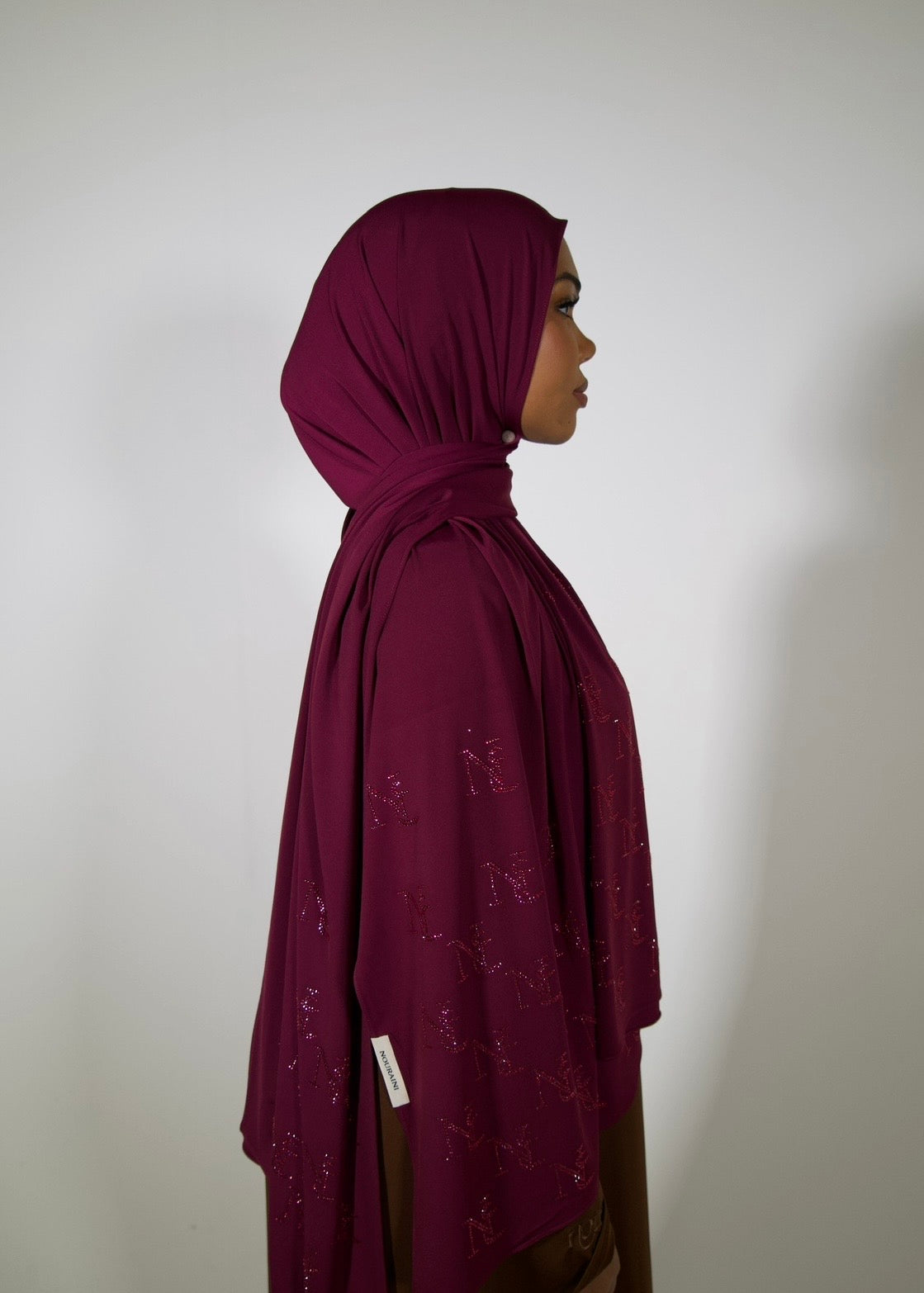 PLUM NOIR- Premium Rhinestone Jersey