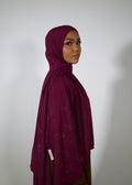 PLUM NOIR- Premium Rhinestone Jersey