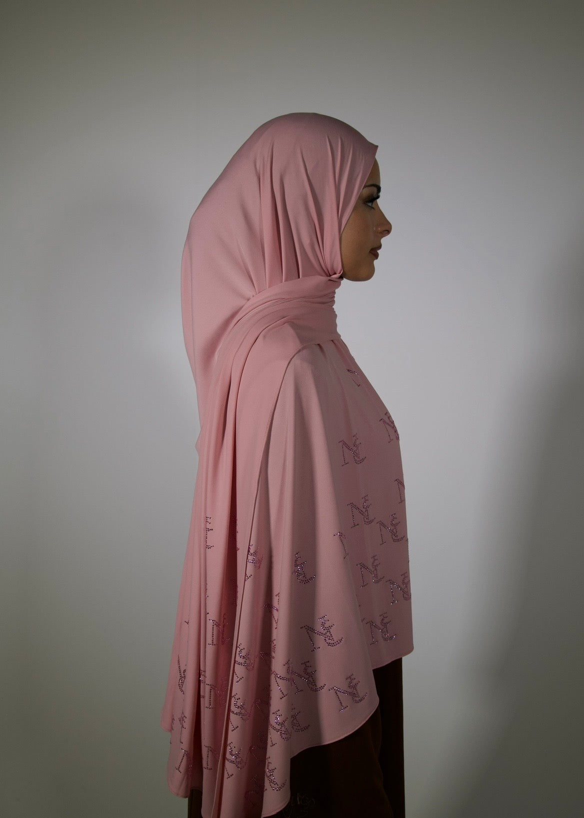 BLUSH SILK- Premium Rhinestone Jersey